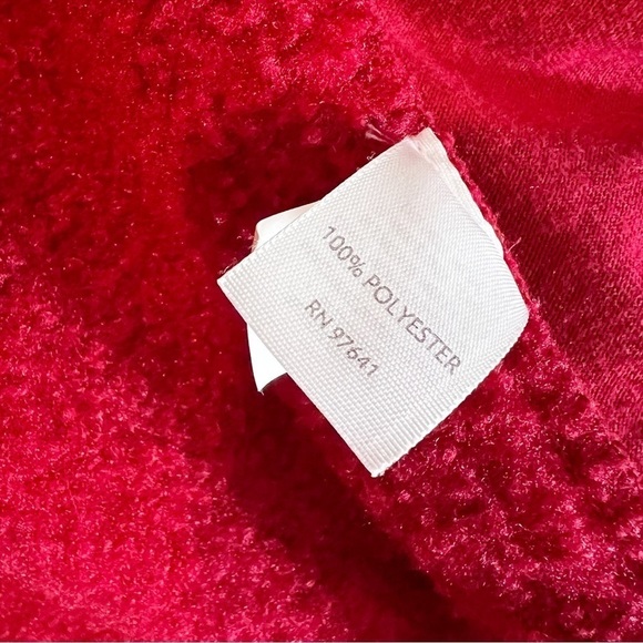 J Jill Red Fluffy Zip Up Jacket - Picture 5 of 6